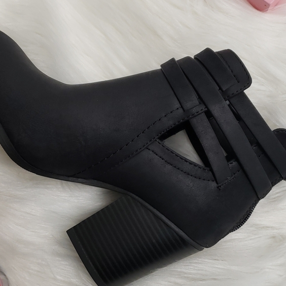 Ankle boot black matte thick heel - Picture 6 of 10